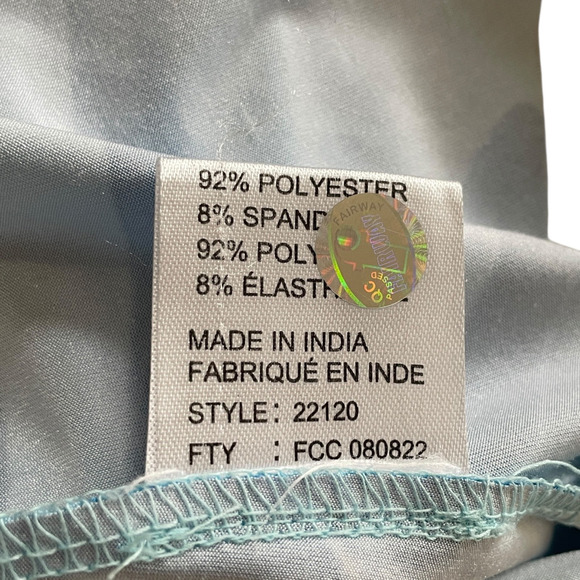 JAMIE SADOCK Size XL Blue Savannah Tropics Short Sleeve Activewear Pullover Top - Picture 10 of 10